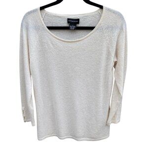 Sutton‎ Studio Womens XL Luxury Cashmere Knit Scoop Neck Sweater Minimalist